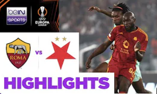 Roma 2-0 Slavia Prague | ยูโรปา ลีก ไฮไลต์ Europa League 23/24